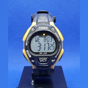 Timex IRONMAN Triathalon Yellow/Black Classic 30 Lap 38MM Full-Size Resin Strap